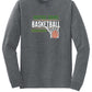 Youth Notre Dame Basketball Long Sleeve T-Shirt gray-front