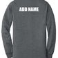 Notre Dame Softball Long Sleeve T-Shirt (Youth) gray, back