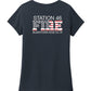 Ladies V-Neck Short Sleeve T-Shirt navy back