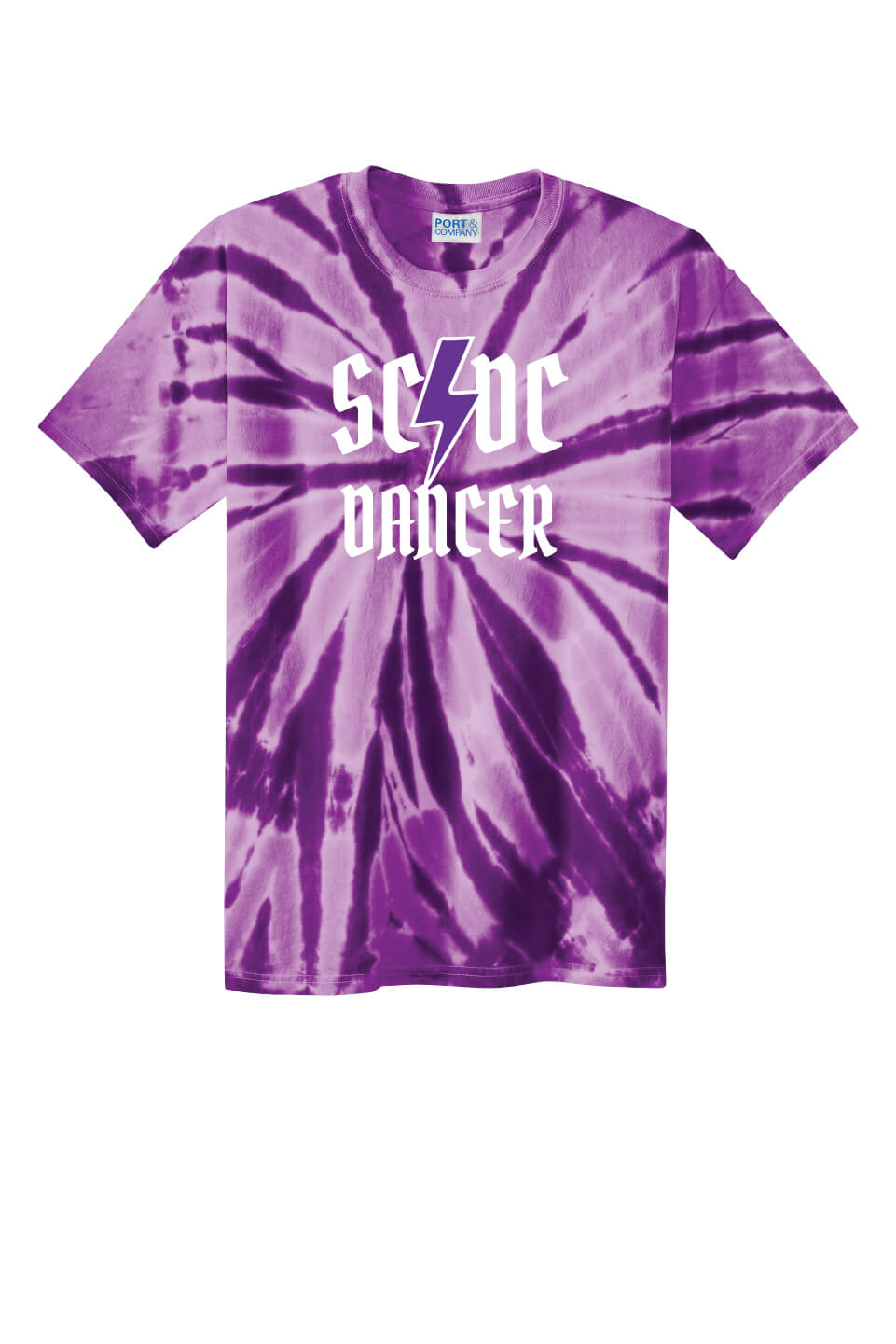 SCDC Dancer Tie Dye Short Sleeve T-Shirt (Youth) purple
