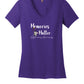 Memories Matter - Alzheimers Awareness Ladies V-Neck Short Sleeve T-Shirt purple