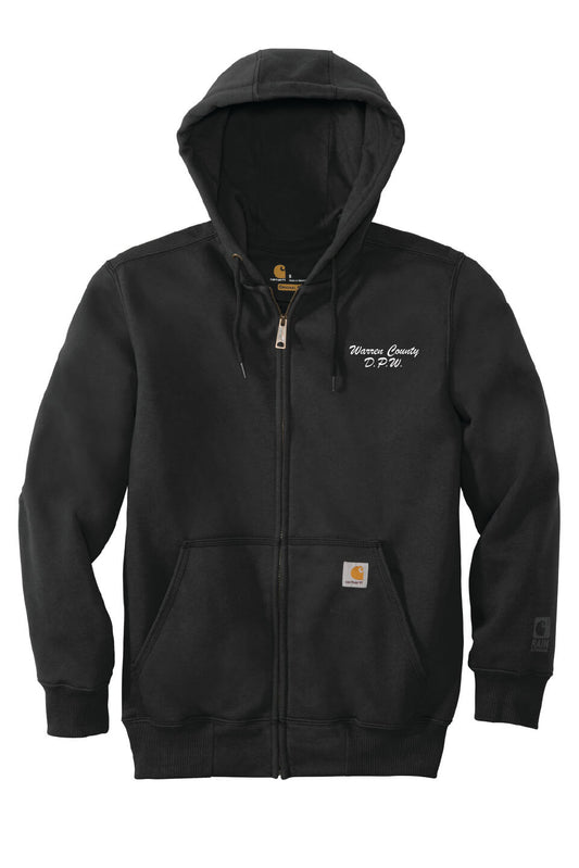 Carhartt Rain Defender Paxton Heavyweight Hooded Zip-Front Sweatshirt black