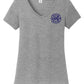 Ladies V-Neck Short Sleeve T-Shirt gray front