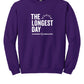 The Longest Day Crewneck Sweatshirt vertical purple