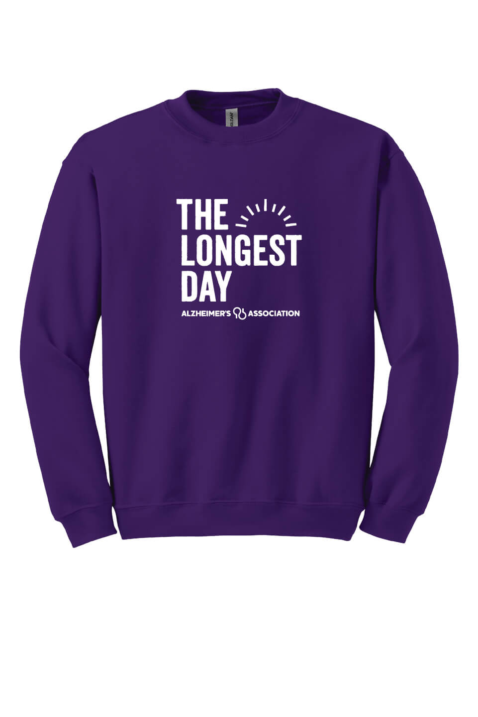 The Longest Day Crewneck Sweatshirt vertical purple