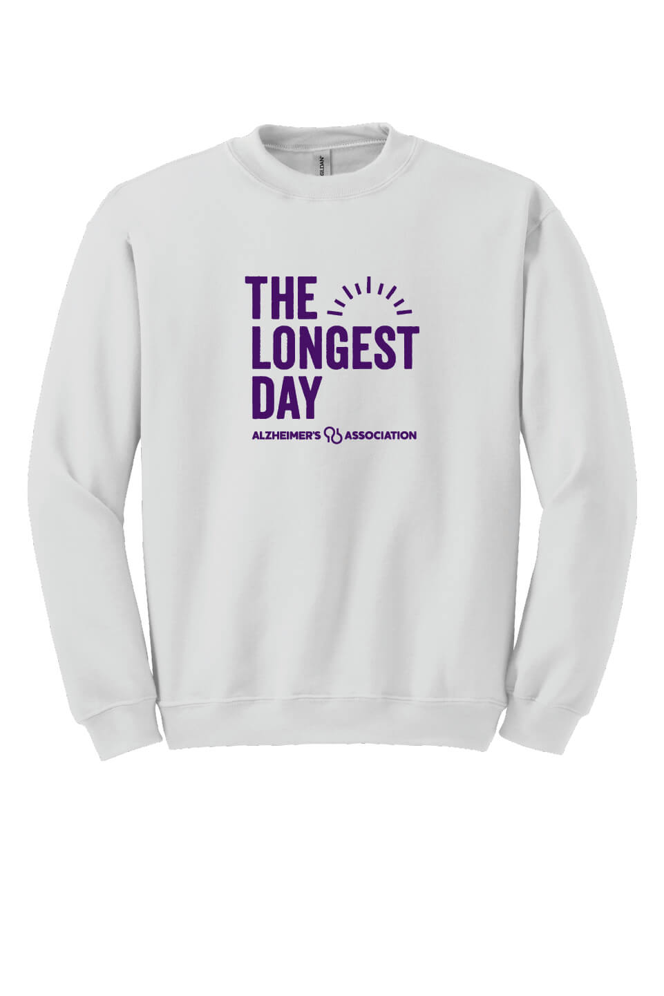 The Longest Day Crewneck Sweatshirt vertical white