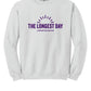 The Longest Day Crewneck Sweatshirt horizontal white