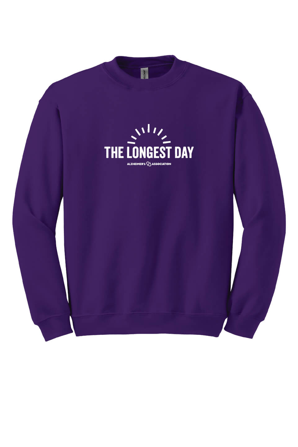 The Longest Day Crewneck Sweatshirt horizontal purple