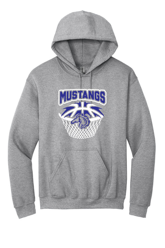 Mustangs Basketball Hoodie gray