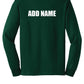 Notre Dame Softball Long Sleeve T-Shirt green, back