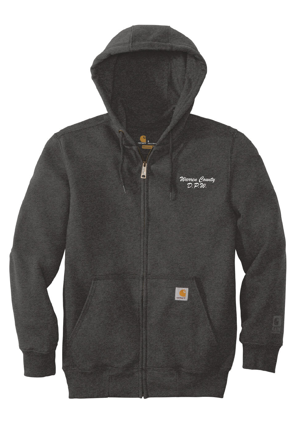 Carhartt Rain Defender Paxton Heavyweight Hooded Zip-Front Sweatshirt carbon heather