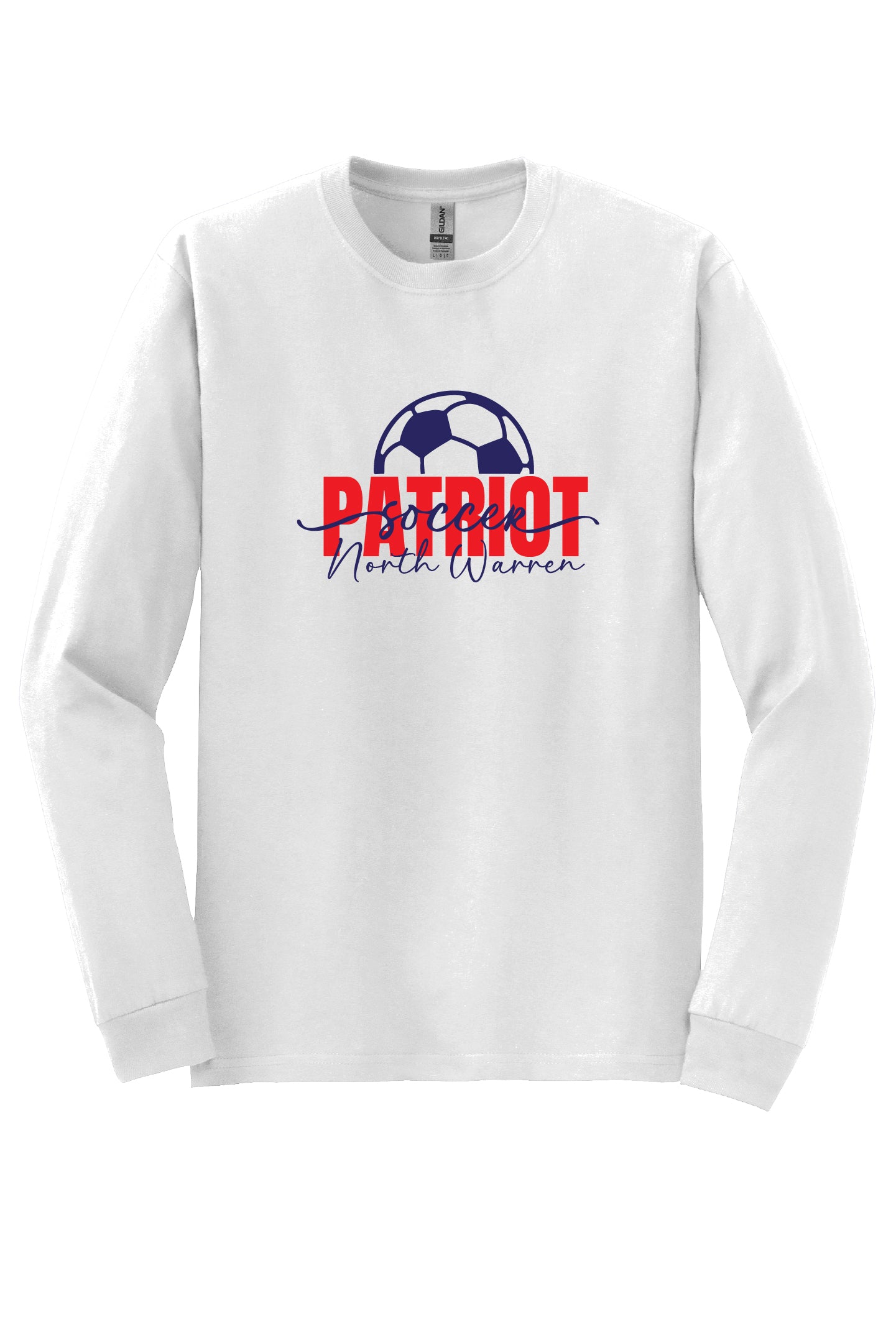 Patriot Soccer Script Long Sleeve T-Shirt