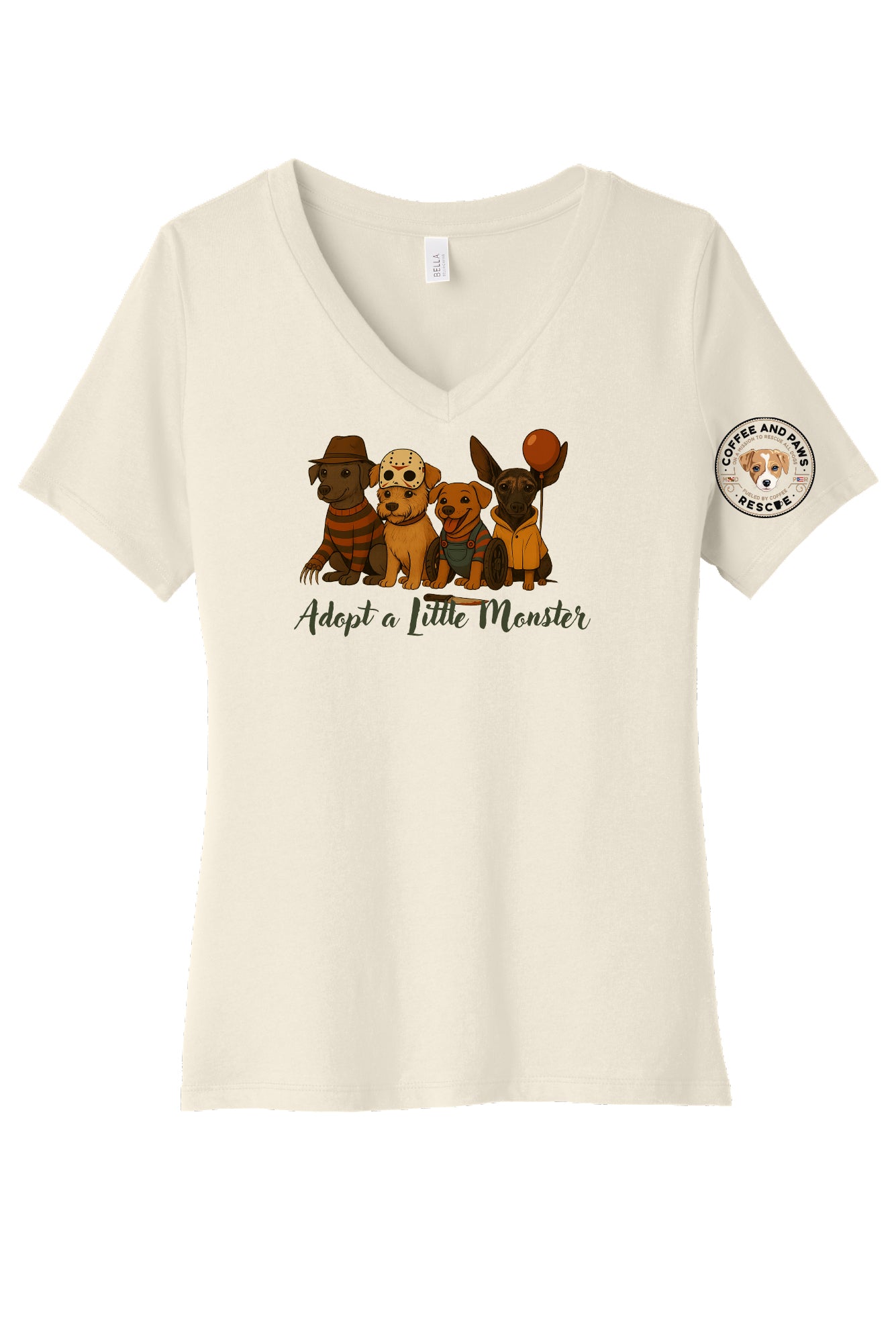 Adopt a Little Monster Ladies V-Neck T-shirt