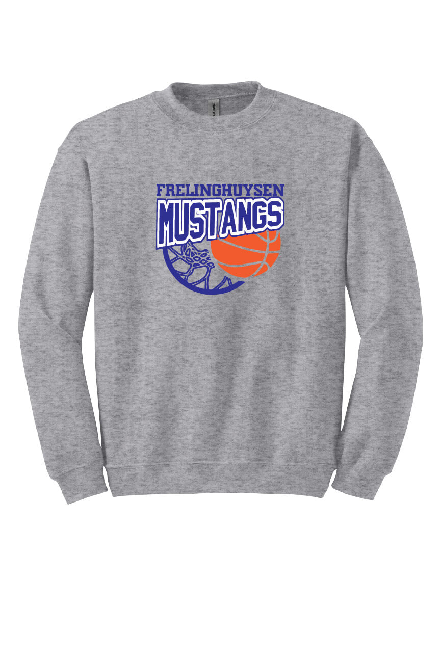 Frelinghuysen Mustangs Crewneck Sweatshirt (Youth) gray