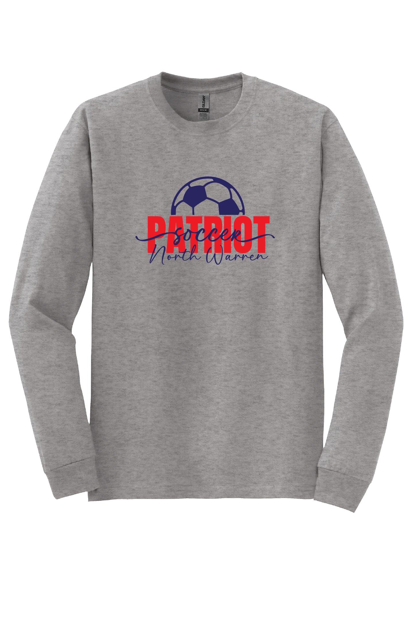 Patriot Soccer Script Long Sleeve T-Shirt