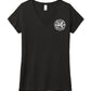 Ladies V-Neck Short Sleeve T-Shirt black front