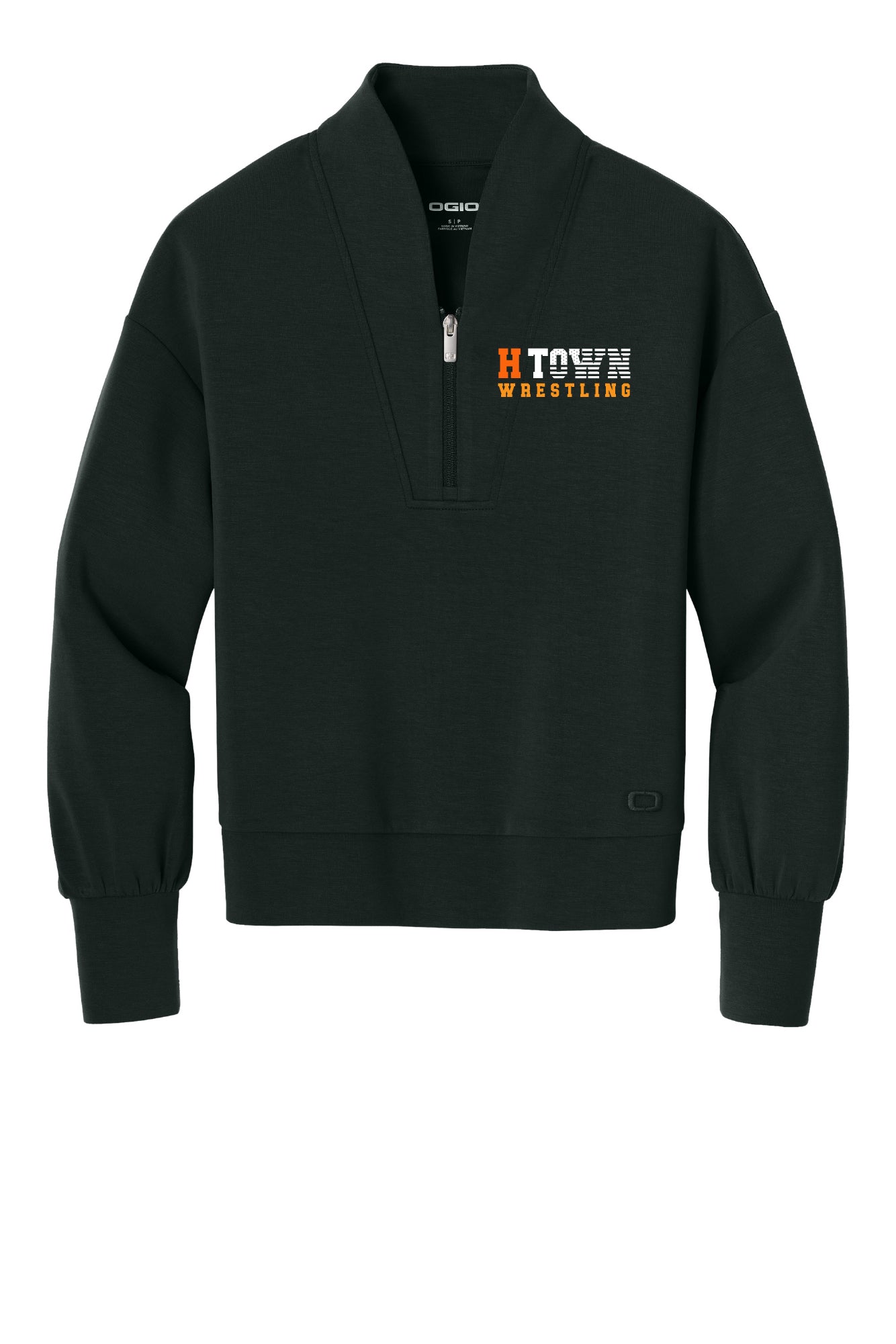 H-Town Wrestling 1/4 Zip Collared Sweatshirt (Ladies)