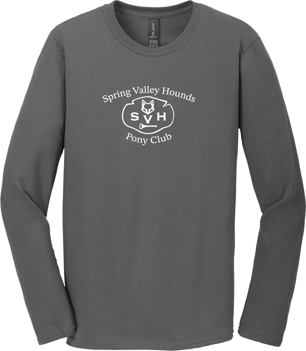 Spring Valley Pony Long Sleeve T-Shirt (Gildan, Adult) gray