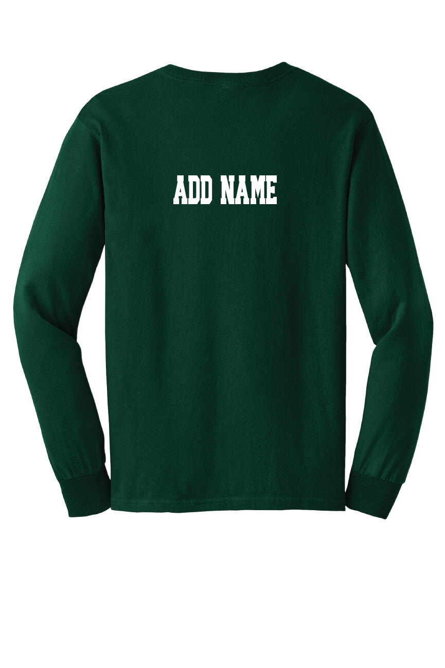 Notre Dame Basketball Long Sleeve T-Shirt green-back