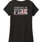 Ladies V-Neck Short Sleeve T-Shirt black back