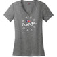 Wrestling Mom V-Neck Short Sleeve T-Shirt (Ladies) gray