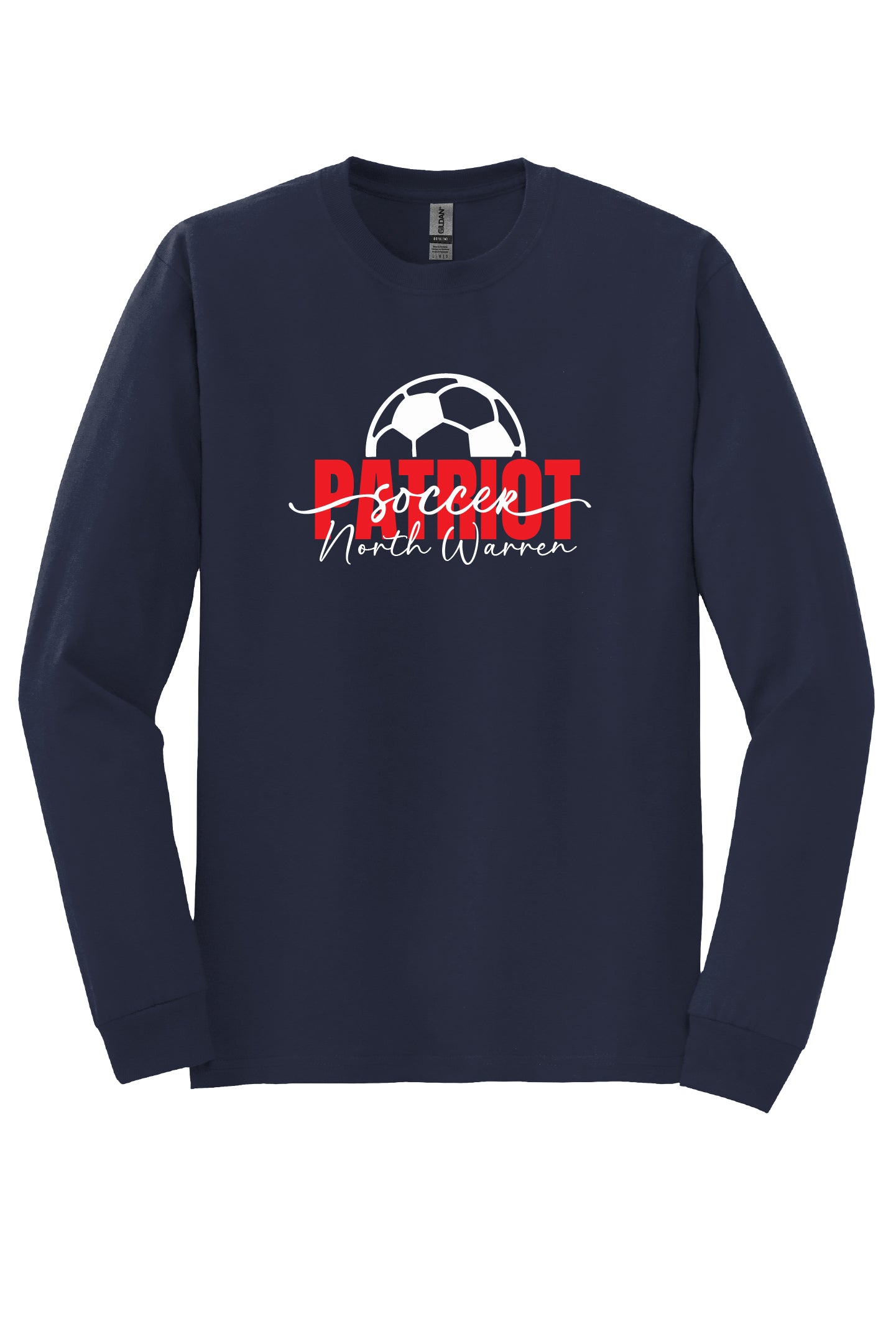 Patriot Soccer Script Long Sleeve T-Shirt