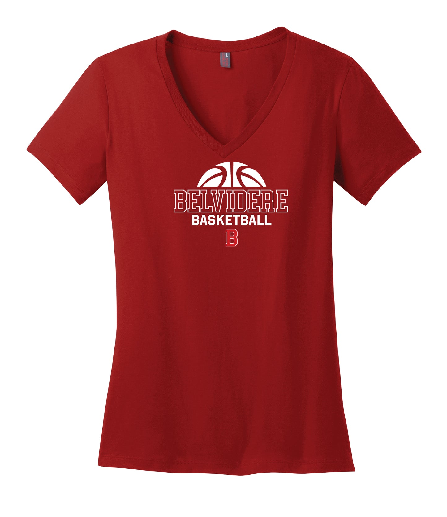 Belvidere Basketball V-Neck Short Sleeve T-Shirt (Ladies)