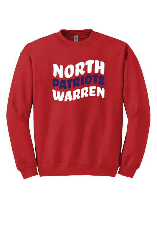 North Warren Patriots II Crewneck Sweatshirt red