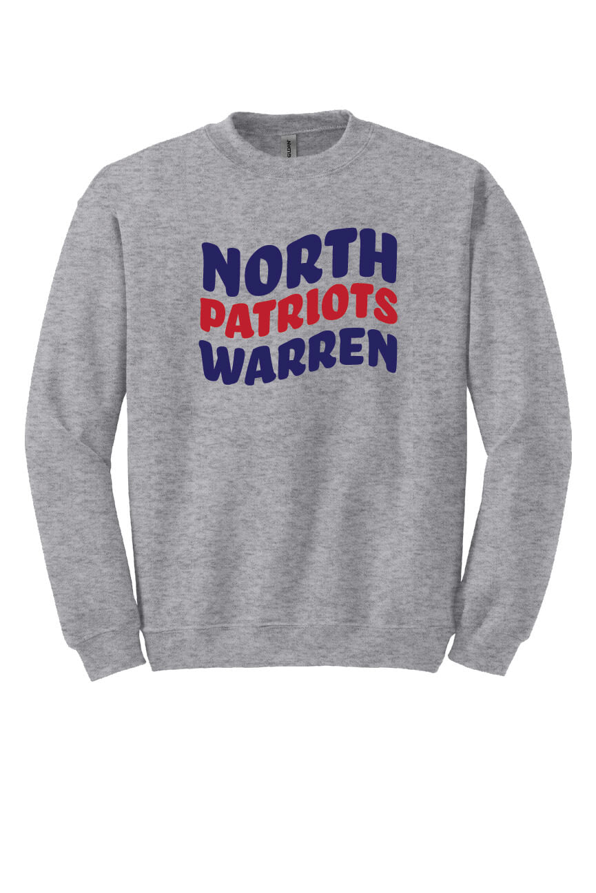 North Warren Patriots II Crewneck Sweatshirt gray
