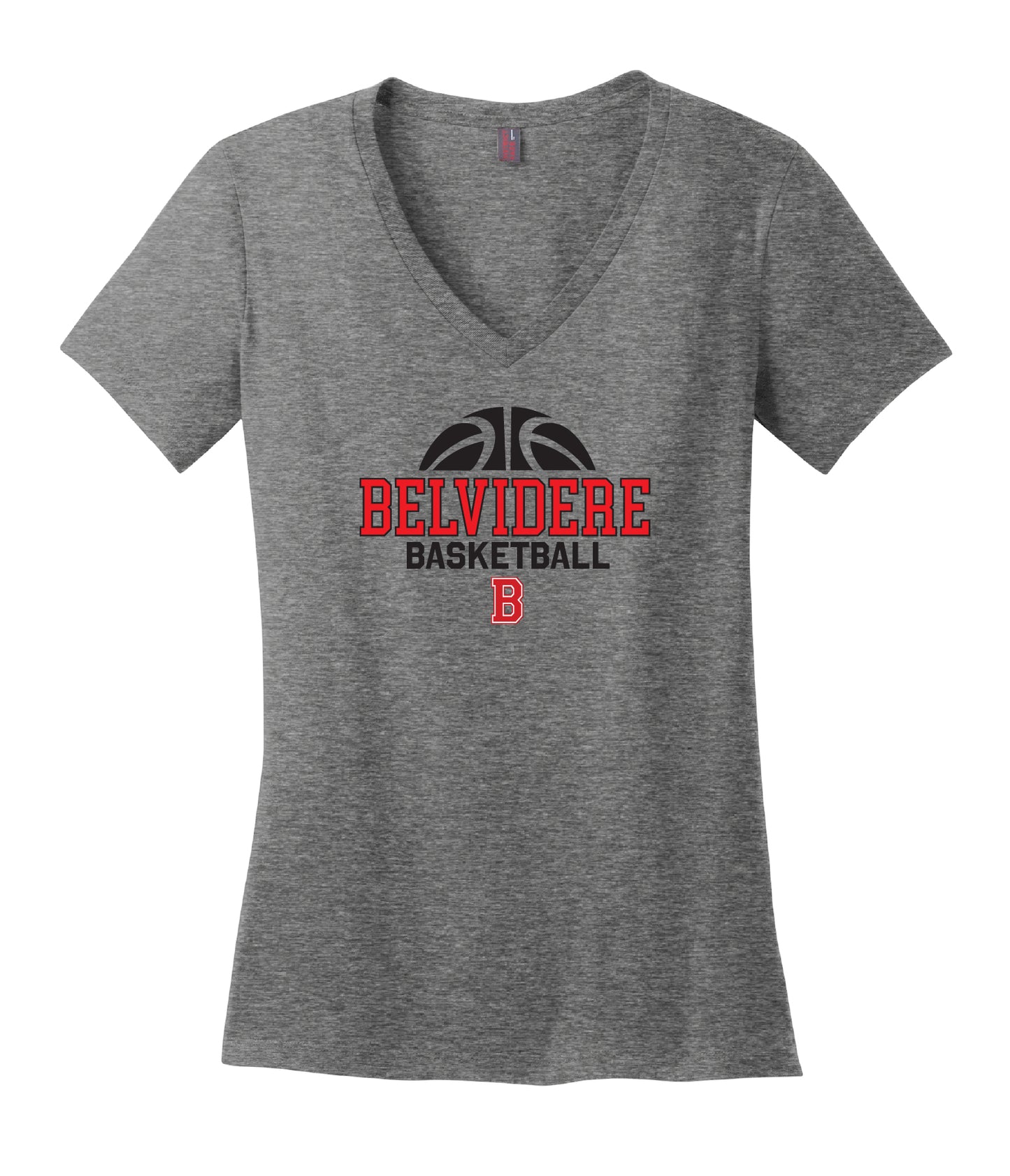 Belvidere Basketball V-Neck Short Sleeve T-Shirt (Ladies)