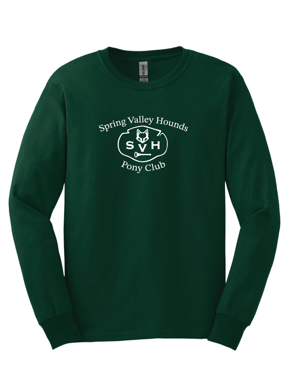 Spring Valley Pony Long Sleeve T-Shirt (Gildan, Youth) green