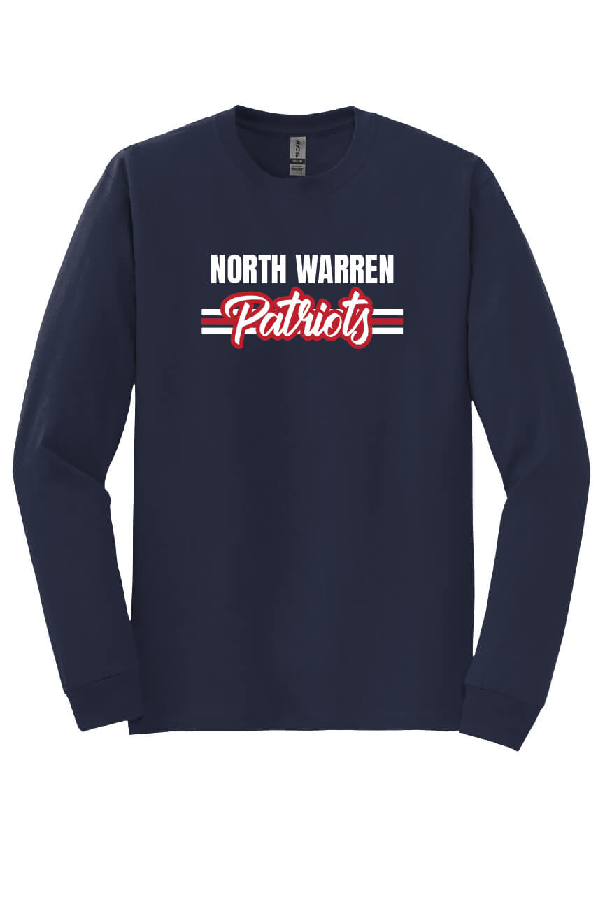 North Warren Patriots V Long Sleeve T-Shirt navy