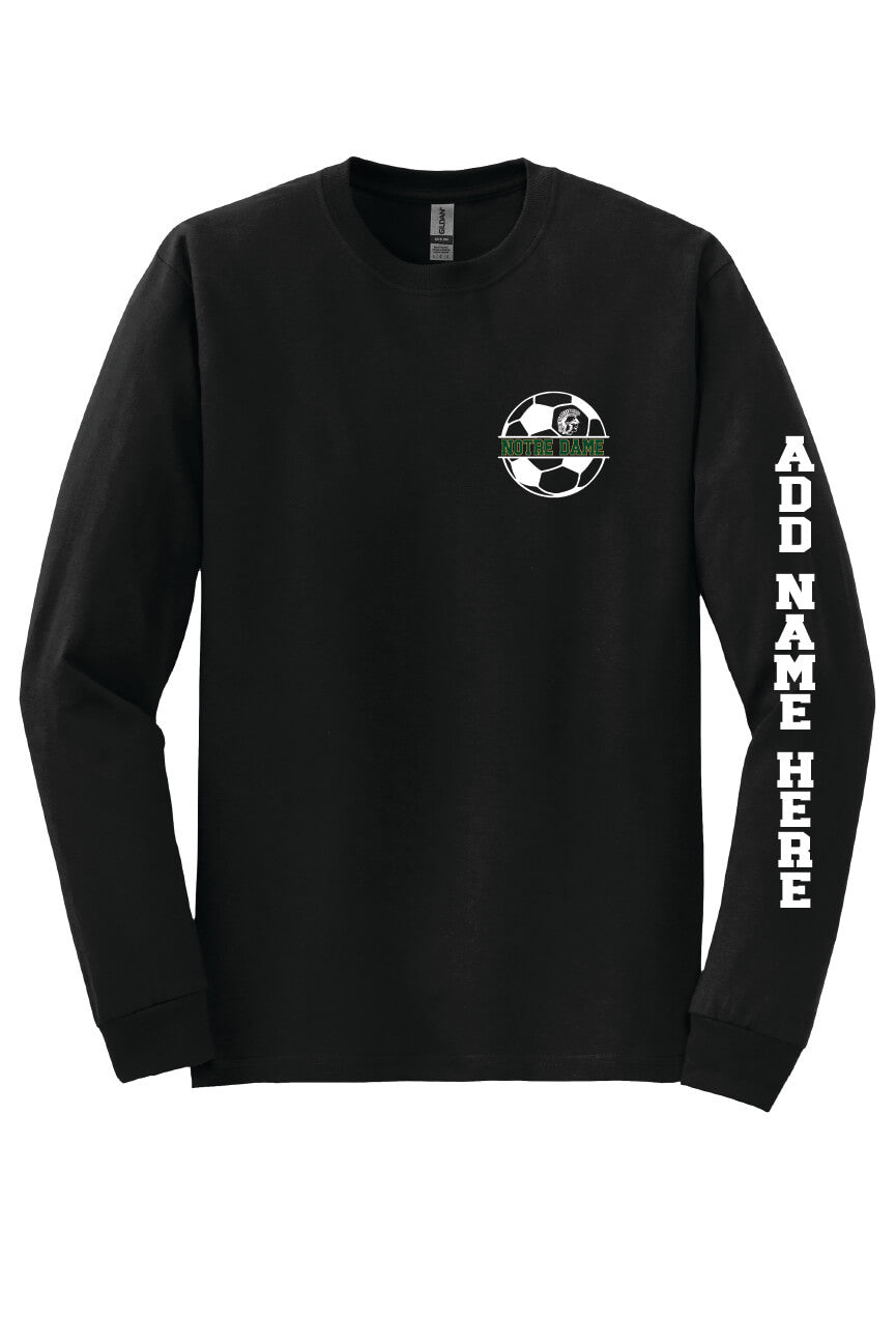 Notre Dame Soccer Long Sleeve T-Shirt black