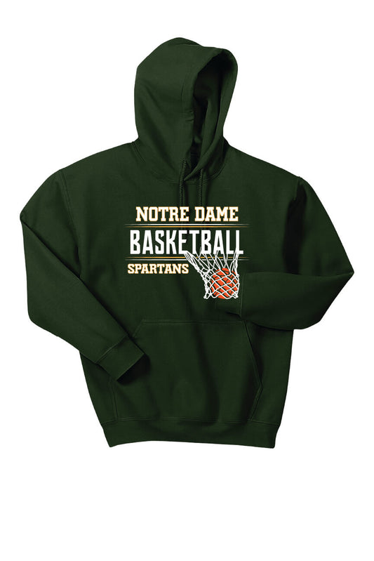 Youth Notre Dame Basketball Hoodie green-front