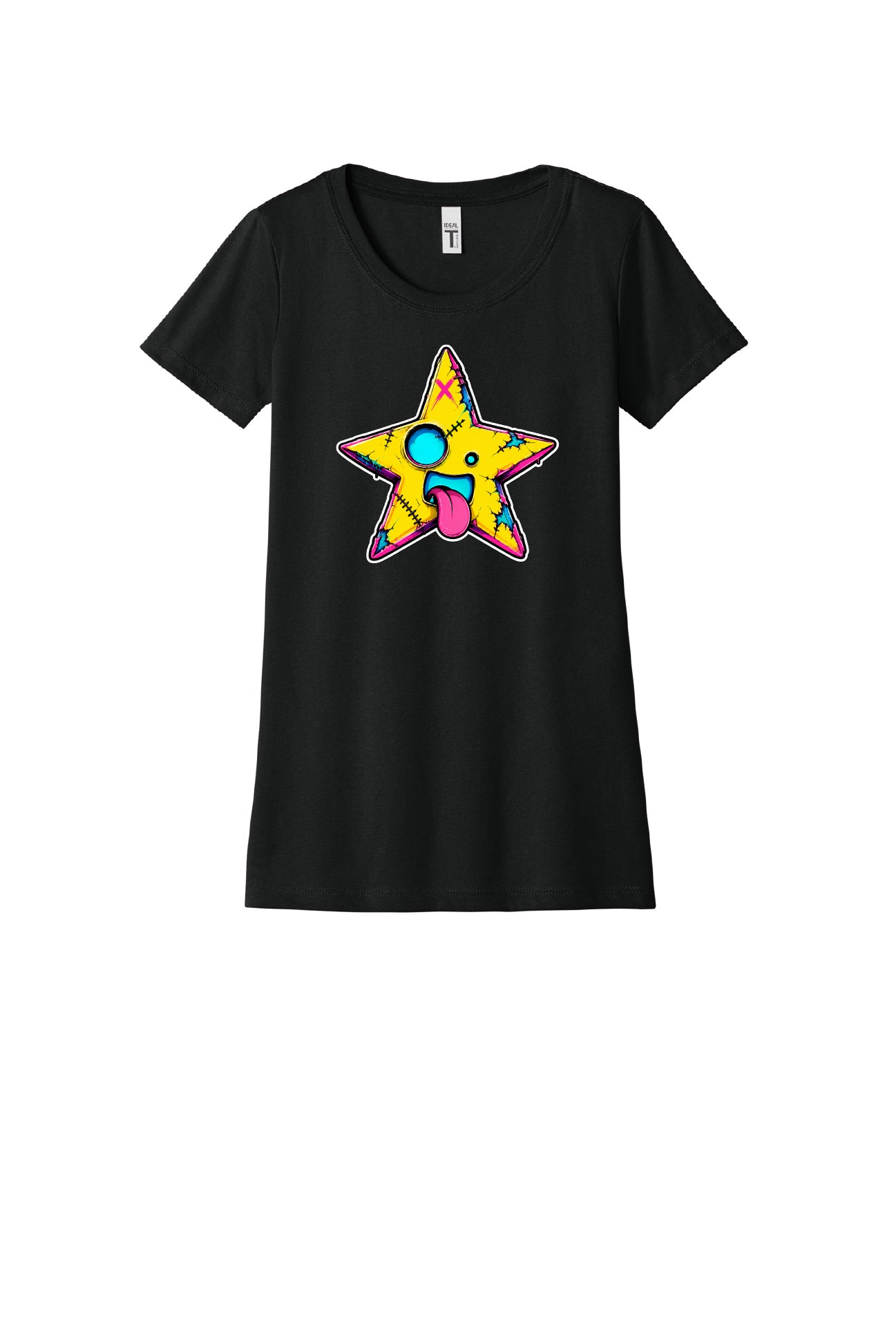 Punk Patch Star Ladies T-Shirt