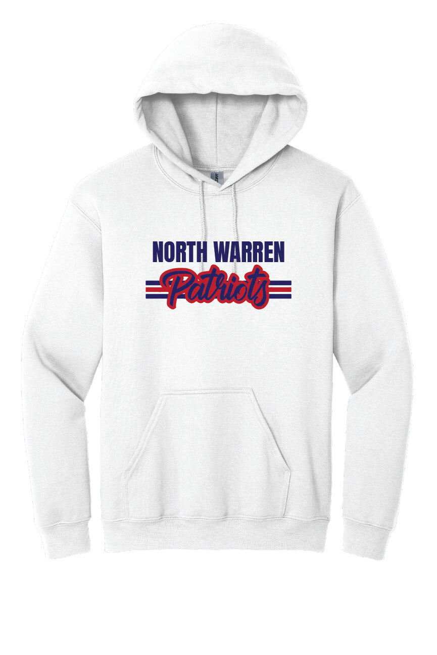 North Warren Patriots V Hoodie white