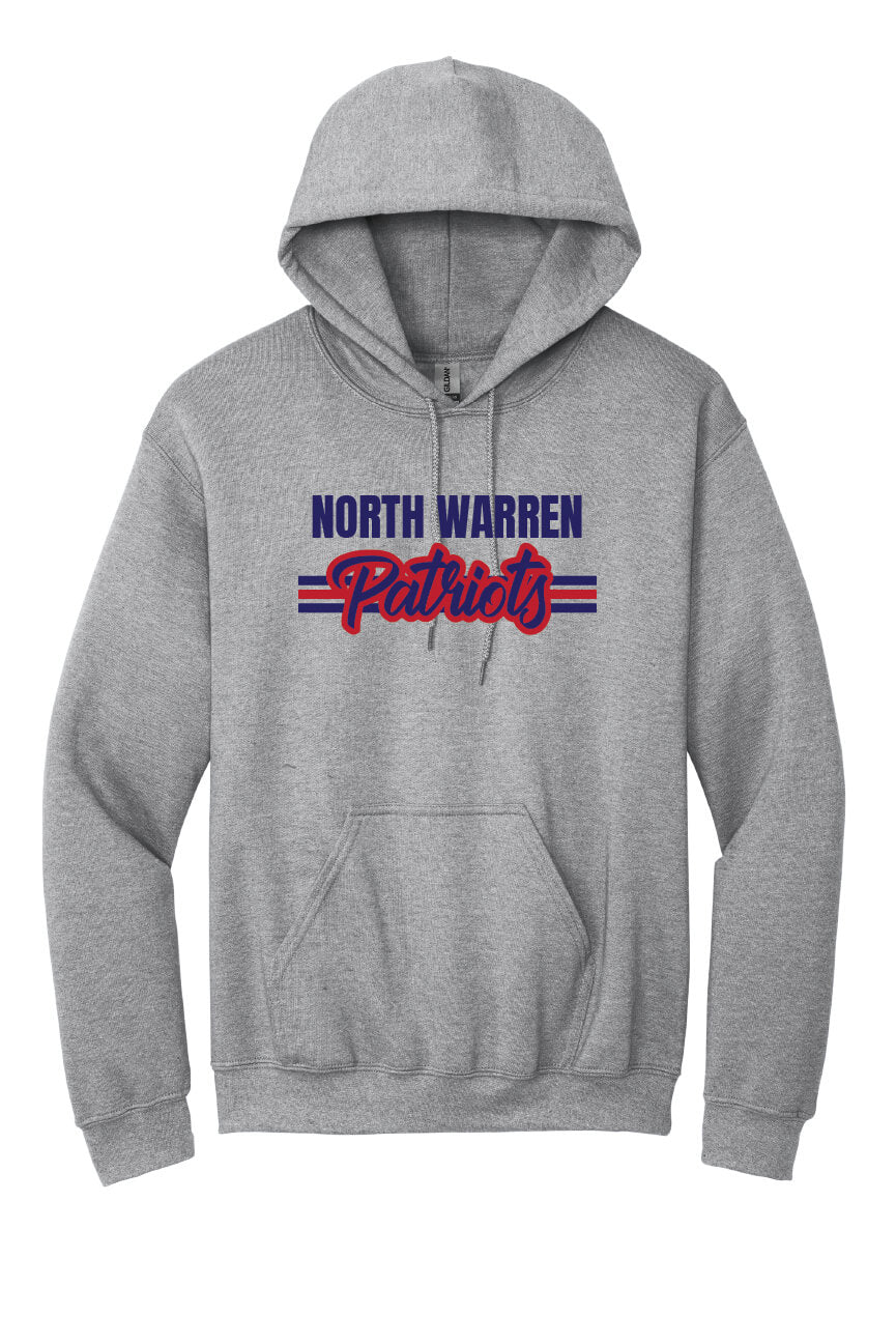 North Warren Patriots V Hoodie gray