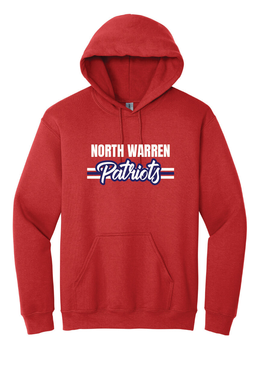 North Warren Patriots V Hoodie red