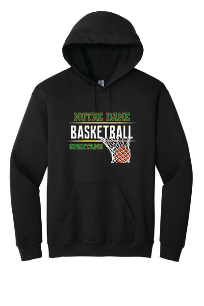 Youth Notre Dame Basketball Hoodie black-front