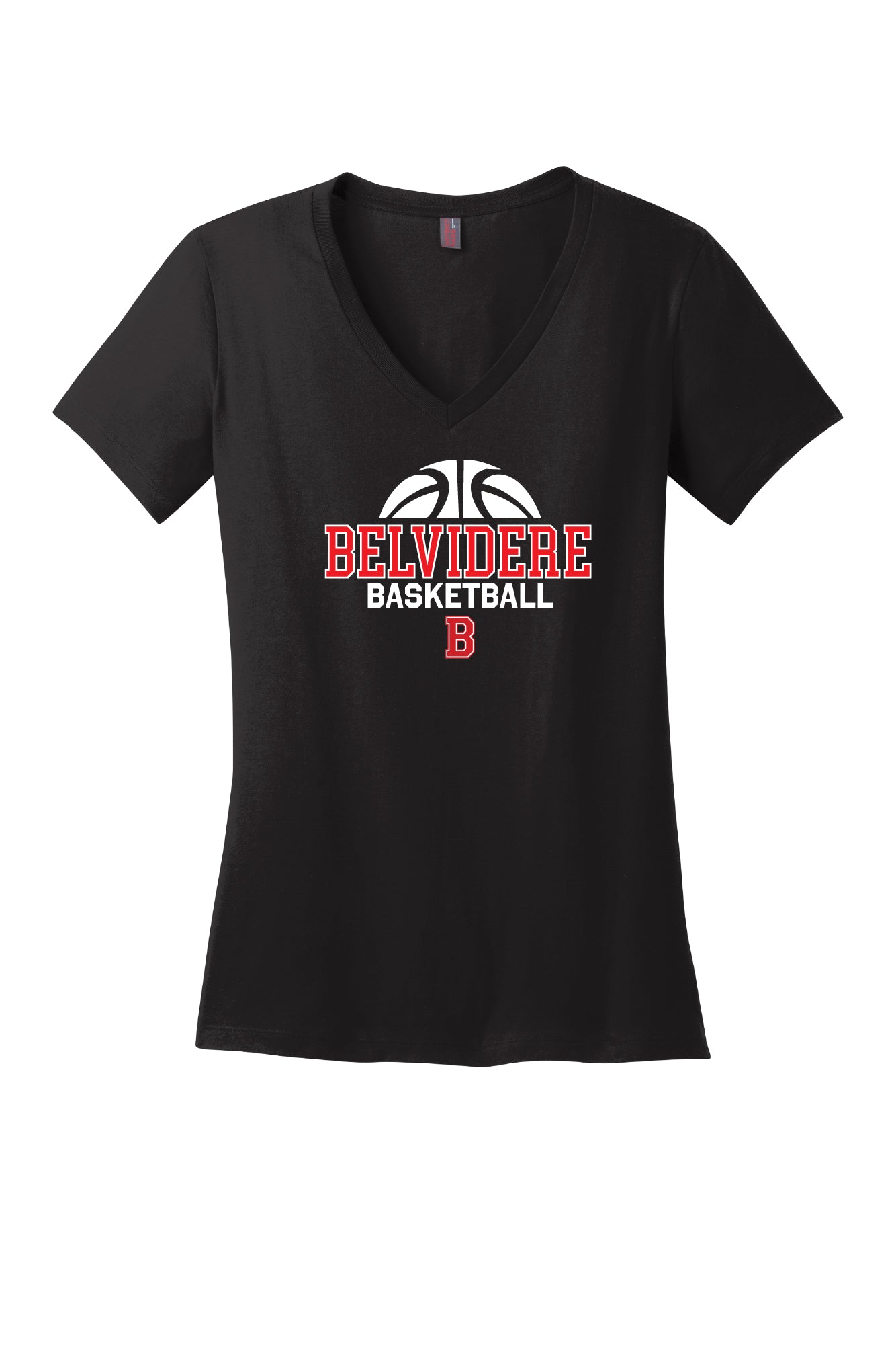 Belvidere Basketball V-Neck Short Sleeve T-Shirt (Ladies)