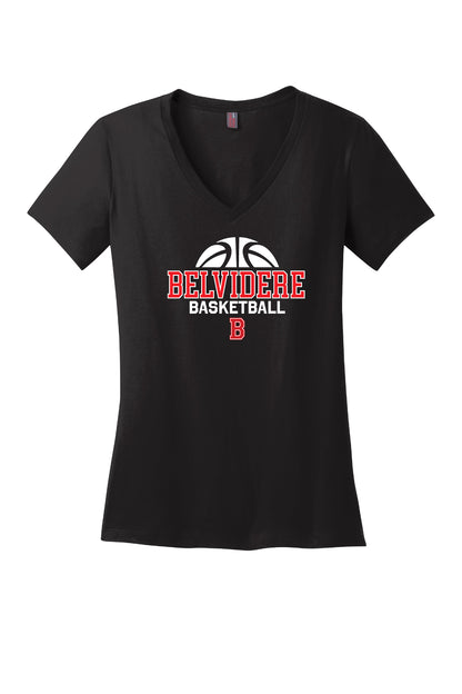Belvidere Basketball V-Neck Short Sleeve T-Shirt (Ladies)