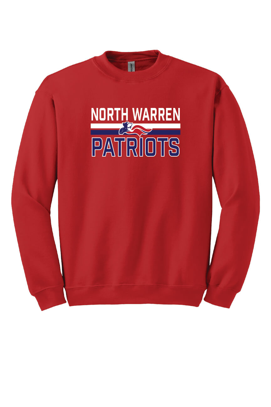 North Warren Patriots VI Crewneck Sweatshirt red