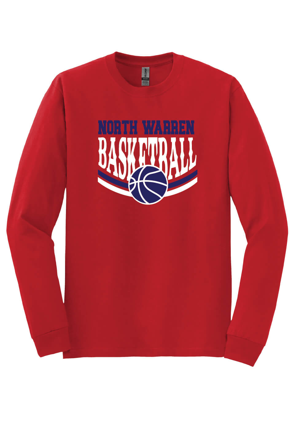 NW Basketball Long Sleeve T-Shirt (Youth) red