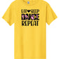 Eat Sleep Dance Repeat Short Sleeve T-Shirt (Ladies) yellow
