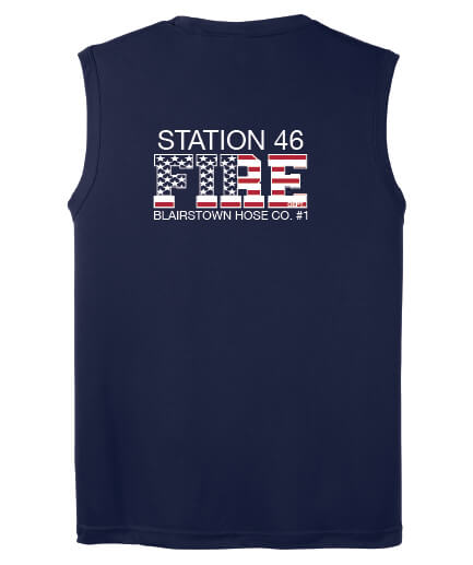 Mens Competitor Tank back navy