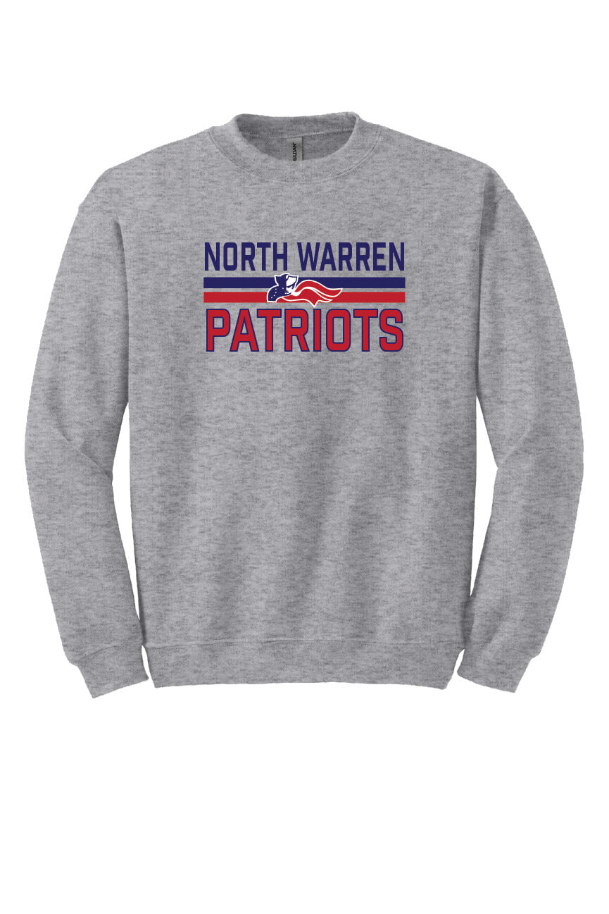 North Warren Patriots VI Crewneck Sweatshirt gray