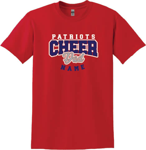 Cheer Dad Short Sleeve T-Shirt red