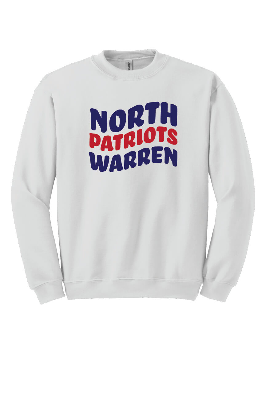 North Warren Patriots II Crewneck Sweatshirt white