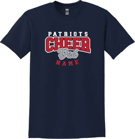 Cheer Dad Short Sleeve T-Shirt navy