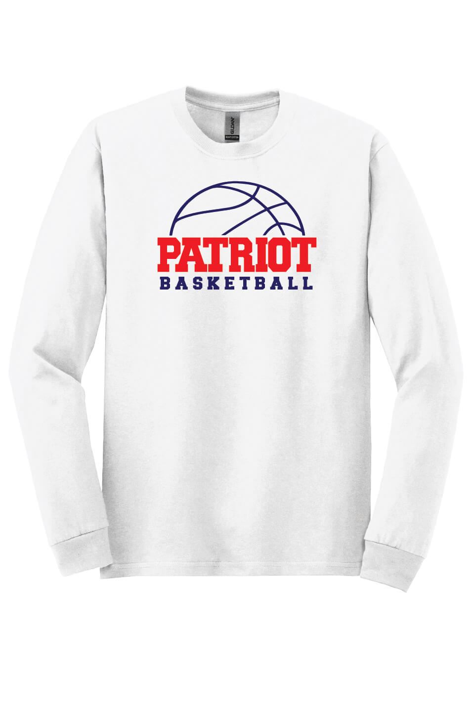 Patriots Basketball Long Sleeve T-Shirt (Youth) white